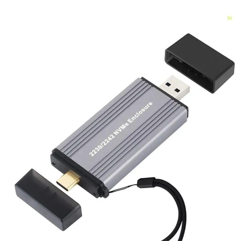 NVME ̽ Ŭ M.2 USB 3.1 Gen 2 10Gbps ˷̴ ܺ SSD ̽ ڽ
